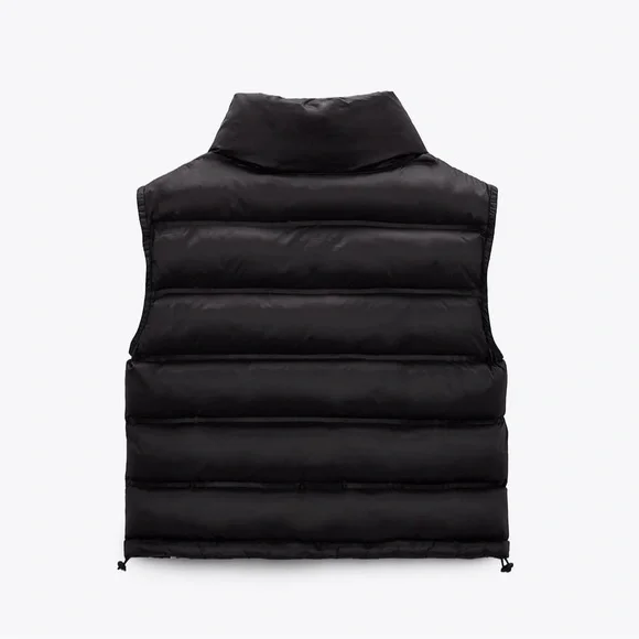 New black Zara puffer vest - Picture 6 of 7